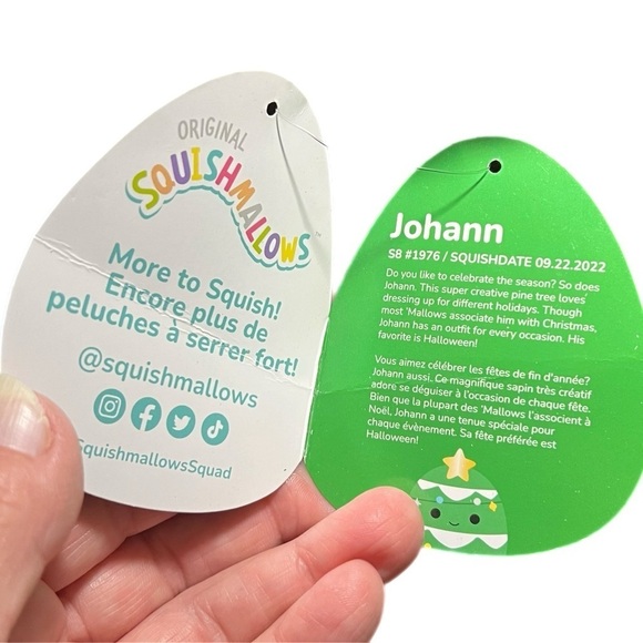 8” Squishmallow NWT Christmas Tree Johann 2022 Holiday Gifts - Picture 7 of 8